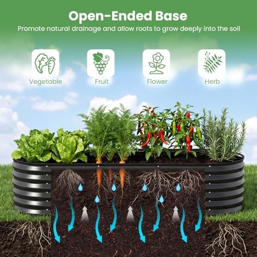 giantex raised garden bed w/greenhouse cover, outdoor oval, package contents