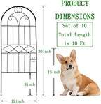 decorative garden fence 30in (h) x 10ft (l) shown in use