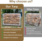 clear tarp 8x10ft heavy duty waterproof clear tarp, side view
