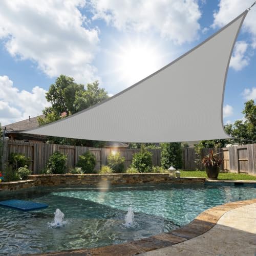 12' x 12' x 12' gray sun shade, main product view