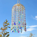 12.8'' crystal wind chime suncatchers wind chimes for, close-up detail
