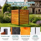 48x48in outdoor privacy fence screen for ac unit, side view