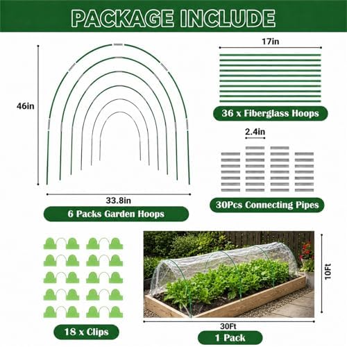 garden netting kit, 10x30ft ultra fine garden mesh shown in use