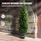 vevor artificial topiary cedar tree, 48 inch tall showing dimensions