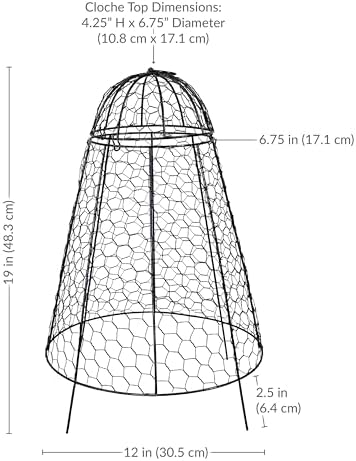 sunnydaze chicken wire cloche covers for plant protection, package contents