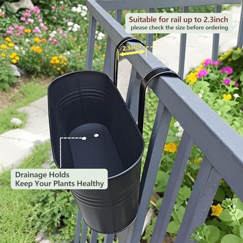 16 inch 4 pcs metal hanging flower pots, package contents