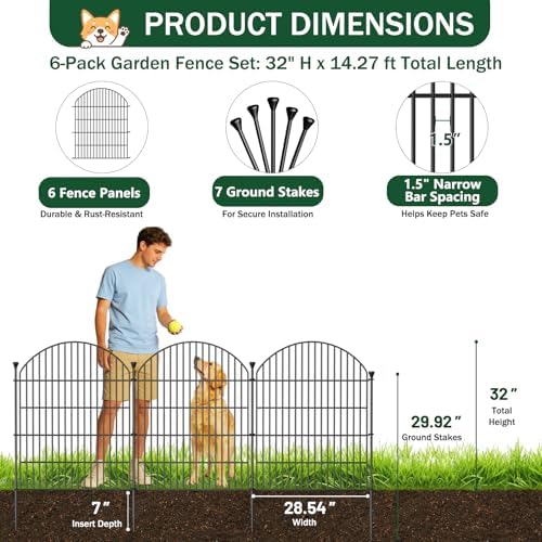 no dig garden fence panels, dog fence outdoor, side view