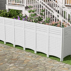 zzm white privacy fence panels outdoor decorative air on a desk or shelf