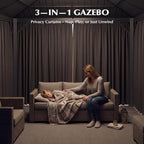 domi 10'x14' gazebo, hardtop gazebo for patio with on a desk or shelf