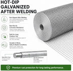 GoldPeak Hardware Cloth 1/4 inch Wire Mesh 48'' x 50' 23 Gauge | Hot-dip Galvanized After Welding, Chicken Wire Fencing Wire Fence Roll Welded Wire Fencing Wire Cloth Snake Fence