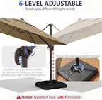9' x 12' cantilever patio umbrella rectangle outdoor, package contents