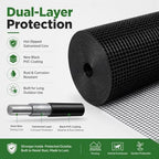 GoldPeak Black Hardware Cloth 1/2 Inch Mesh 48 Inch x 100 Foot 19 Gauge | Vinyl Coated Welded Wire Mesh Roll Chicken Wire Fencing Garden Fence Tree Guard Hardware Mesh Wire Fence Roll