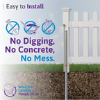 wambam newport picket fence, white vinyl diy no shown in use