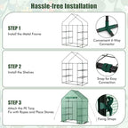 giantex walk-in greenhouse, 4 tier 8 shelves, portable on a desk or shelf