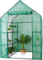 homgarden mini walk-in greenhouse 3 tiers 6 shelves, side view