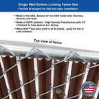 wave slat (9 colors) single wall bottom locking shown in use