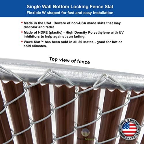 wave slat (9 colors) single wall bottom locking shown in use