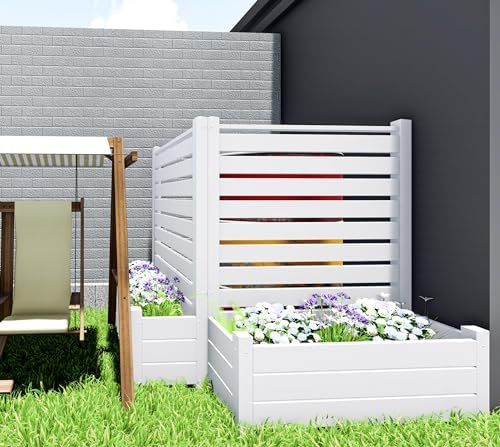 no-dig air conditioner fence 36" w x 45", front angle view