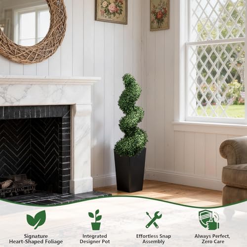 mavis's diary artificial spiral topiary trees 4ft, set, package contents