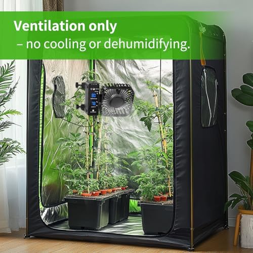 4" grow tent clip fan, 4-speed airflow, 90°, view 9