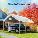 advance outdoor 12x20 ft carport replacement top cover shown in use