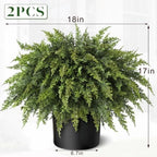 artificial cedar potted plant christmas greenery for front on a desk or shelf