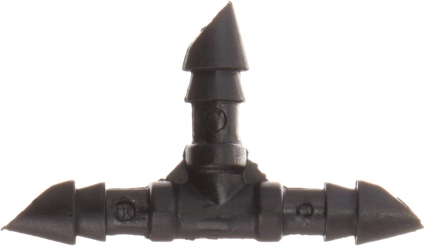 2-Pack (50 Total) Orbit 1/4 Inch Drip Fitting Tee for Micro Water Tubing, Dripper Line - 67401-25 Pack
