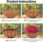 hkz hanging basket planter plants outdoor - 4 showing dimensions