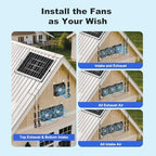 5.5" solar chicken coop fan 3 kit, 30w on a desk or shelf