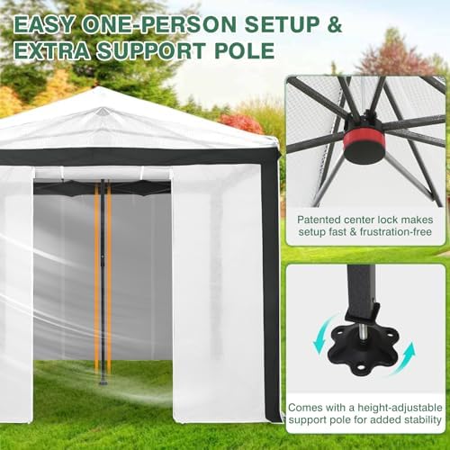 eagle peak 12x8 walk in pop up greenhouse, side view