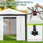 eagle peak 12x8 walk in pop up greenhouse, side view