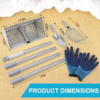 sand rake for beach,, 65 inches long handle on a desk or shelf