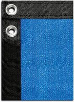 4'x50' 4ft tall 3rd gen royal blue fence, front angle view