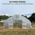 uygalaxy greenhouse sidewall manual film roll up hand showing dimensions