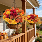 fake flowers artificial mums for outdoors,uv resistant faux, package contents