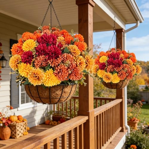 fake flowers artificial mums for outdoors,uv resistant faux, package contents