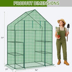 outvita walk-in greenhouse, 3 tiers 4 shelves, durable shown in use