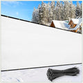 colour tree 8' x 35' white fence privacy, main product view