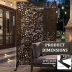 metal privacy screen outdoor 6ft – freestanding laser, view 9