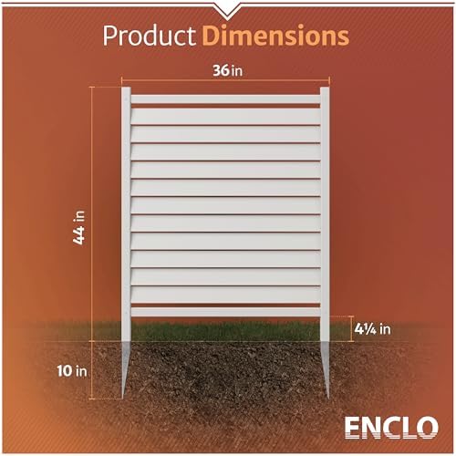 enclo waverly privacy screen, white vinyl diy no, package contents
