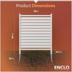 enclo waverly privacy screen, white vinyl diy no, package contents