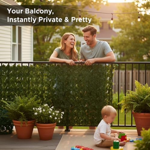 faux ivy privacy fence screen 120 * 40, front angle view