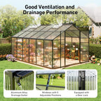 10x12 ft greenhouse with hygrometer, windproof uv protection on a desk or shelf