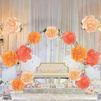 aneco 6 pieces large paper artificial flowers 3d showing dimensions