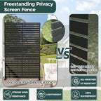 72" privacy screen outdoor privacy fence panel for, close-up detail