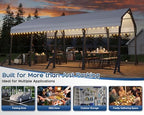 jocisland 12x20x10.5 ft metal carport with waterproof removable on a desk or shelf
