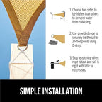 gorilla grip heavy duty sun shade sail for, package contents