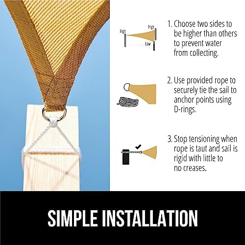gorilla grip heavy duty sun shade sail for, package contents