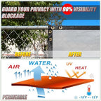 colourtree customized size fence screen privacy screen grey showing dimensions