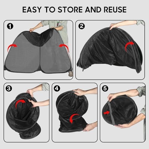pop up mesh plant cover,35x35x38'' garden netting for, front angle view